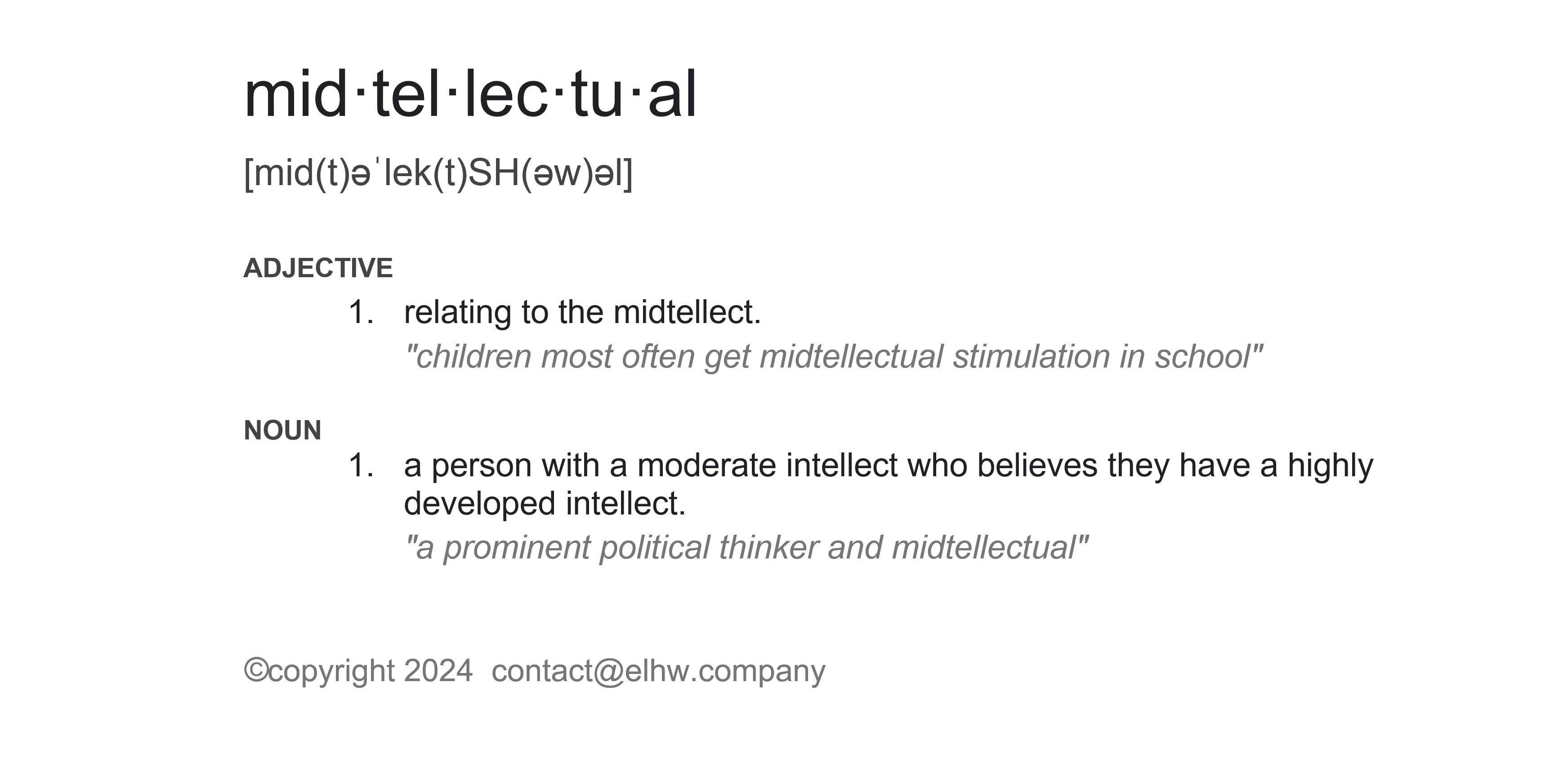 Midtellectual Definition